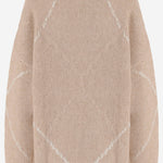 MAGLIONE IN MISTO ALPACA CON MOTIVO A ROMBI S2A100 V461 BRUNO MANETTI 