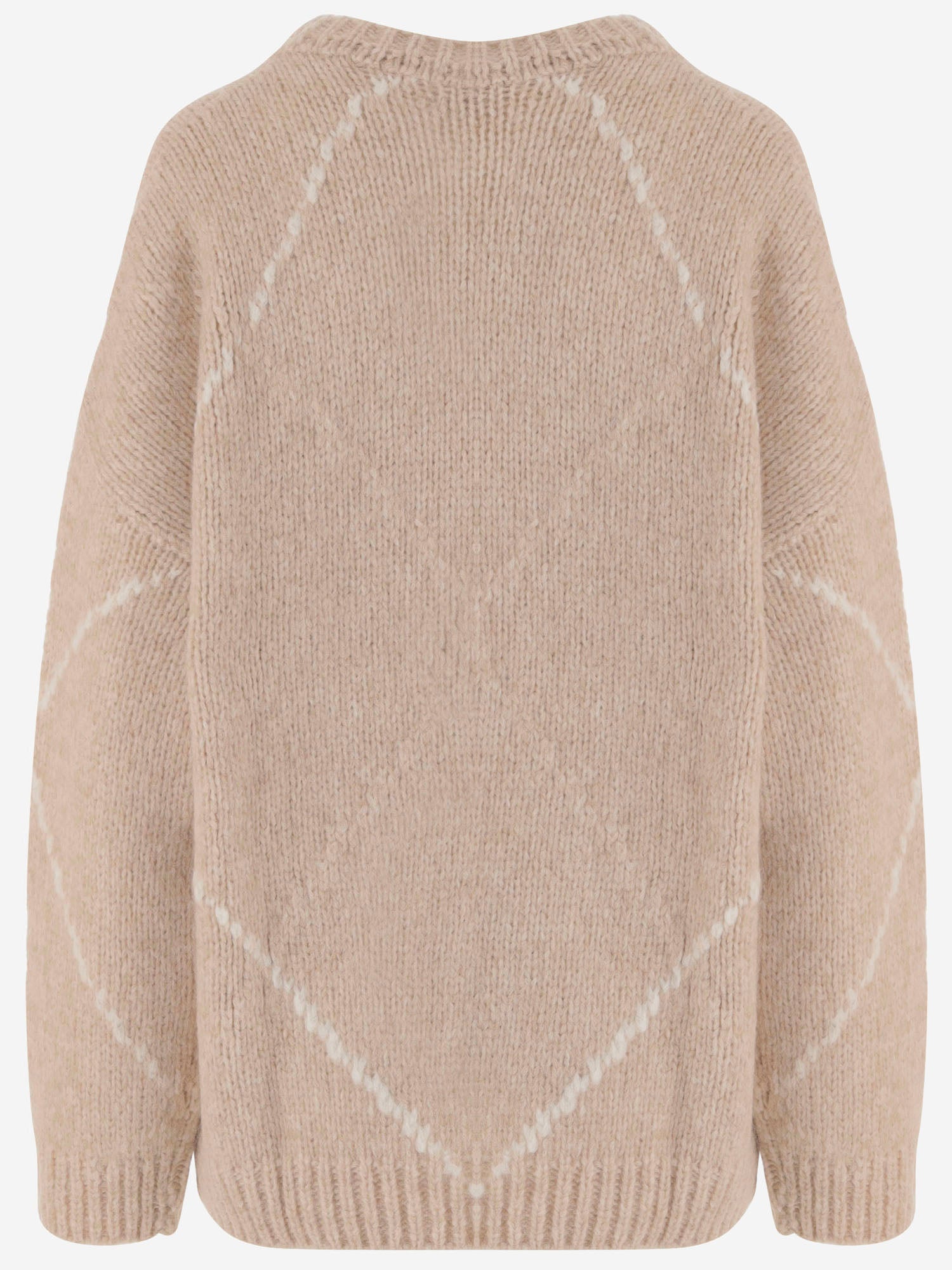 MAGLIONE IN MISTO ALPACA CON MOTIVO A ROMBI S2A100 V461 BRUNO MANETTI 