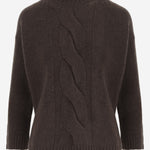 MAGLIA A TRECCIA IN LANA  E CASHMERE S2B141 400 BRUNO MANETTI 
