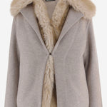 GIUBBOTTO IN LANA E CASHMERE CON PELLICCIA S2B200 427 BRUNO MANETTI 