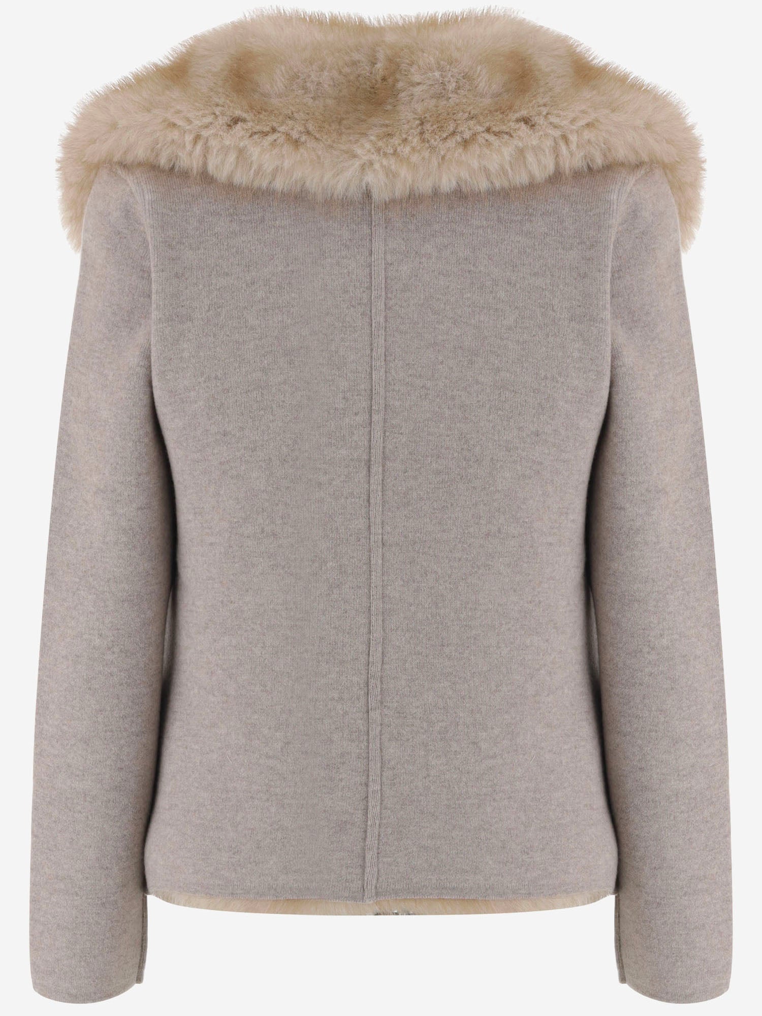 GIUBBOTTO IN LANA E CASHMERE CON PELLICCIA S2B200 427 BRUNO MANETTI 