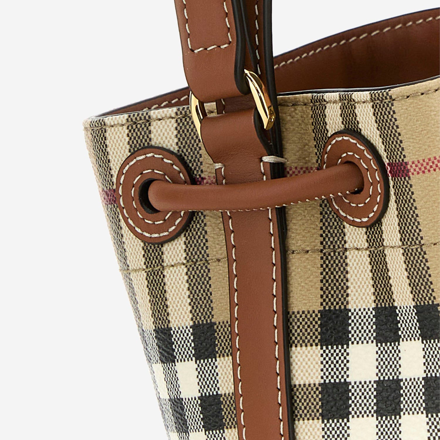 BORSA BUCKET CON MOTIVO CHECK 8100486  BURBERRY 
