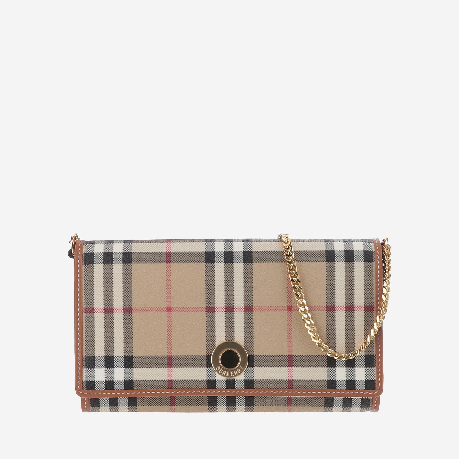 PORTAFOGLIO IN TESSUTO CON MOTIVO CHECK 8109798 VNTGCHKBRIARBROWN BURBERRY 