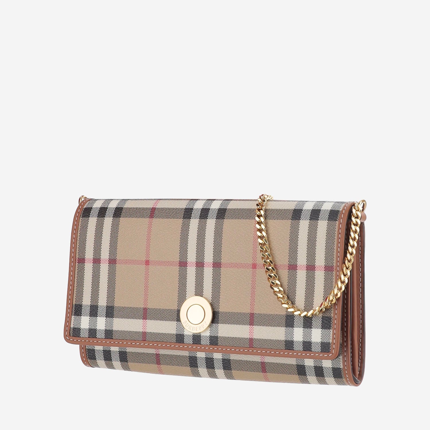 PORTAFOGLIO IN TESSUTO CON MOTIVO CHECK 8109798 VNTGCHKBRIARBROWN BURBERRY 