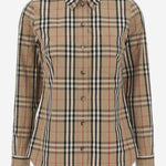 CAMICIA IN COTONE CON MOTIVO CHECK 8111847 ARCHIVEBEIGEIPCHK BURBERRY 