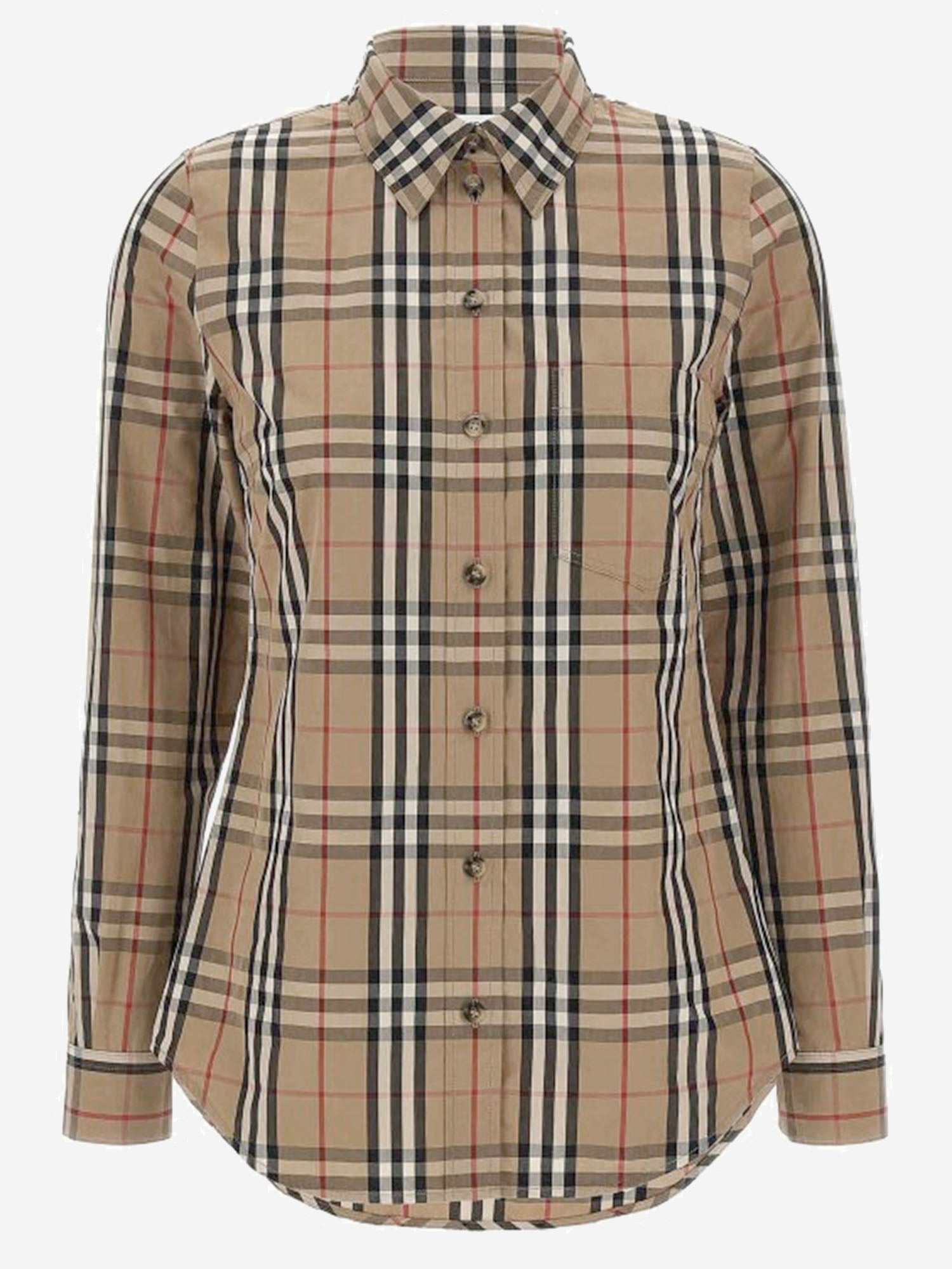 CAMICIA IN COTONE CON MOTIVO CHECK 8111847 ARCHIVEBEIGEIPCHK BURBERRY 