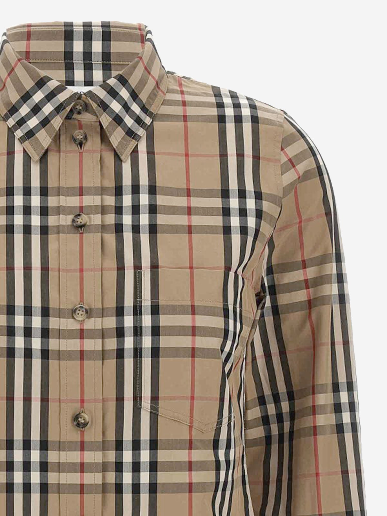 CAMICIA IN COTONE CON MOTIVO CHECK 8111847 ARCHIVEBEIGEIPCHK BURBERRY 