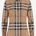 CAMICIA IN COTONE CON MOTIVO CHECK 8111856 ARCHIVEBEIGEIPCHK BURBERRY 