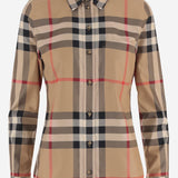 CAMICIA IN COTONE CON MOTIVO CHECK 8111856 ARCHIVEBEIGEIPCHK BURBERRY 