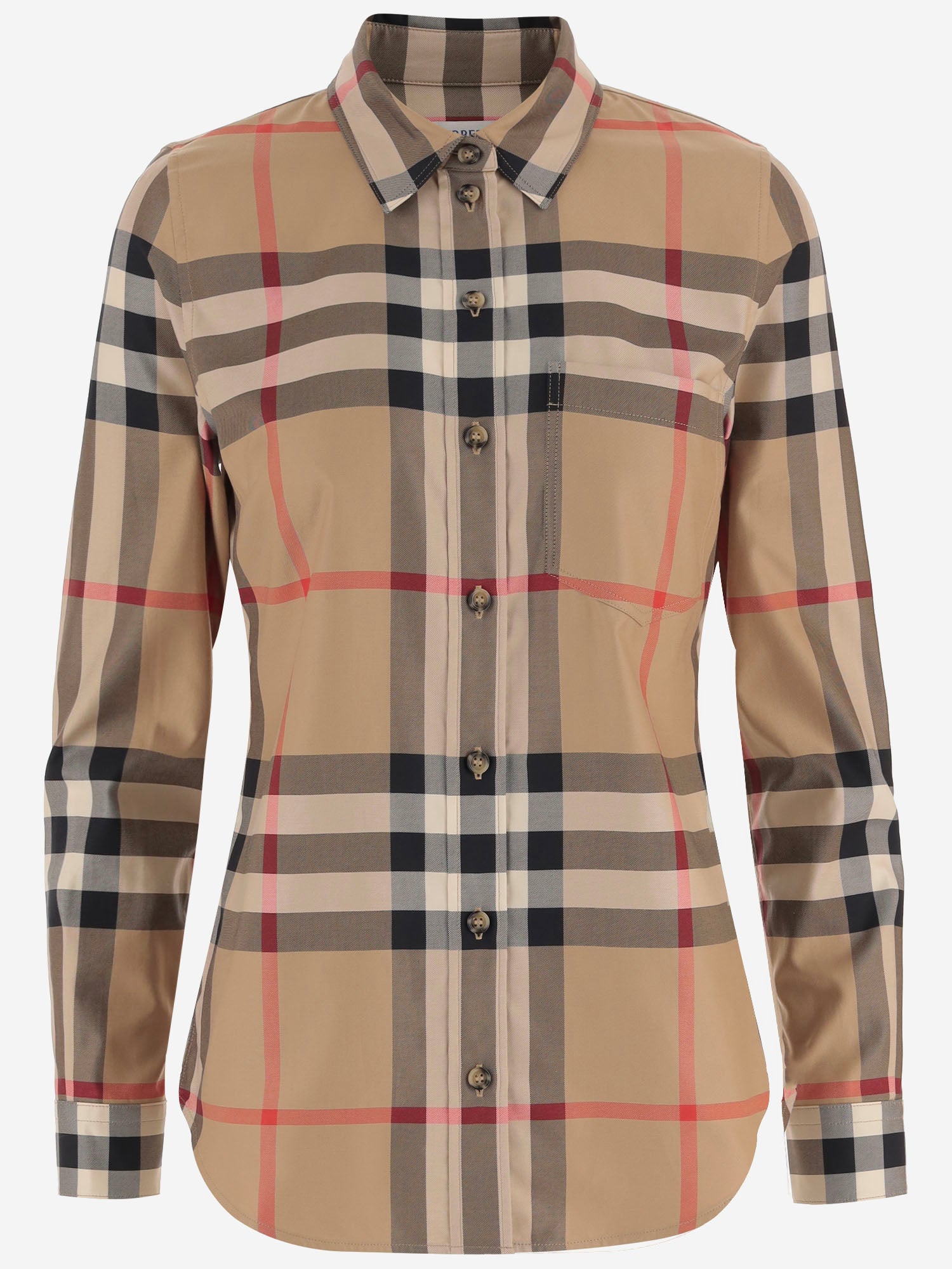 CAMICIA IN COTONE CON MOTIVO CHECK 8111856 ARCHIVEBEIGEIPCHK BURBERRY 