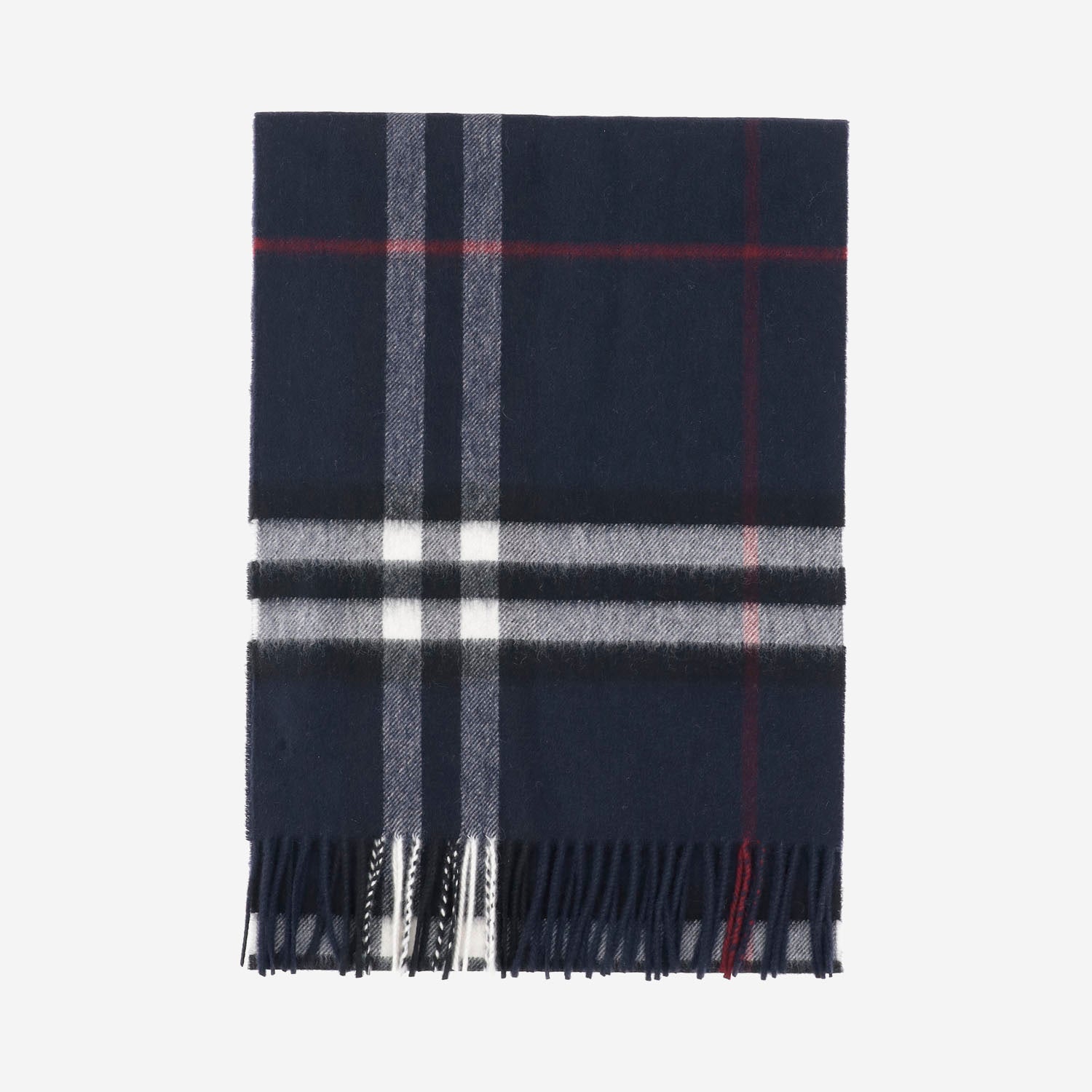 SCIARPA CHECK IN CASHMERE 8112641 INKBLUE BURBERRY 