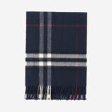 SCIARPA CHECK IN CASHMERE 8112641 INKBLUE BURBERRY 