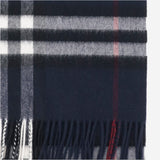 SCIARPA CHECK IN CASHMERE 8112641 INKBLUE BURBERRY 