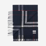 SCIARPA CHECK IN CASHMERE 8112641 INKBLUE BURBERRY 