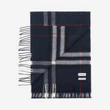 SCIARPA CHECK IN CASHMERE 8112641 INKBLUE BURBERRY 