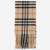 SCIARPA IN CASHMERE CON MOTIVO CHECK 8113377 SAND BURBERRY 