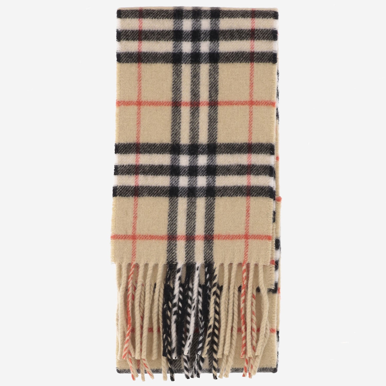 SCIARPA IN CASHMERE CON MOTIVO CHECK 8113377 SAND BURBERRY 