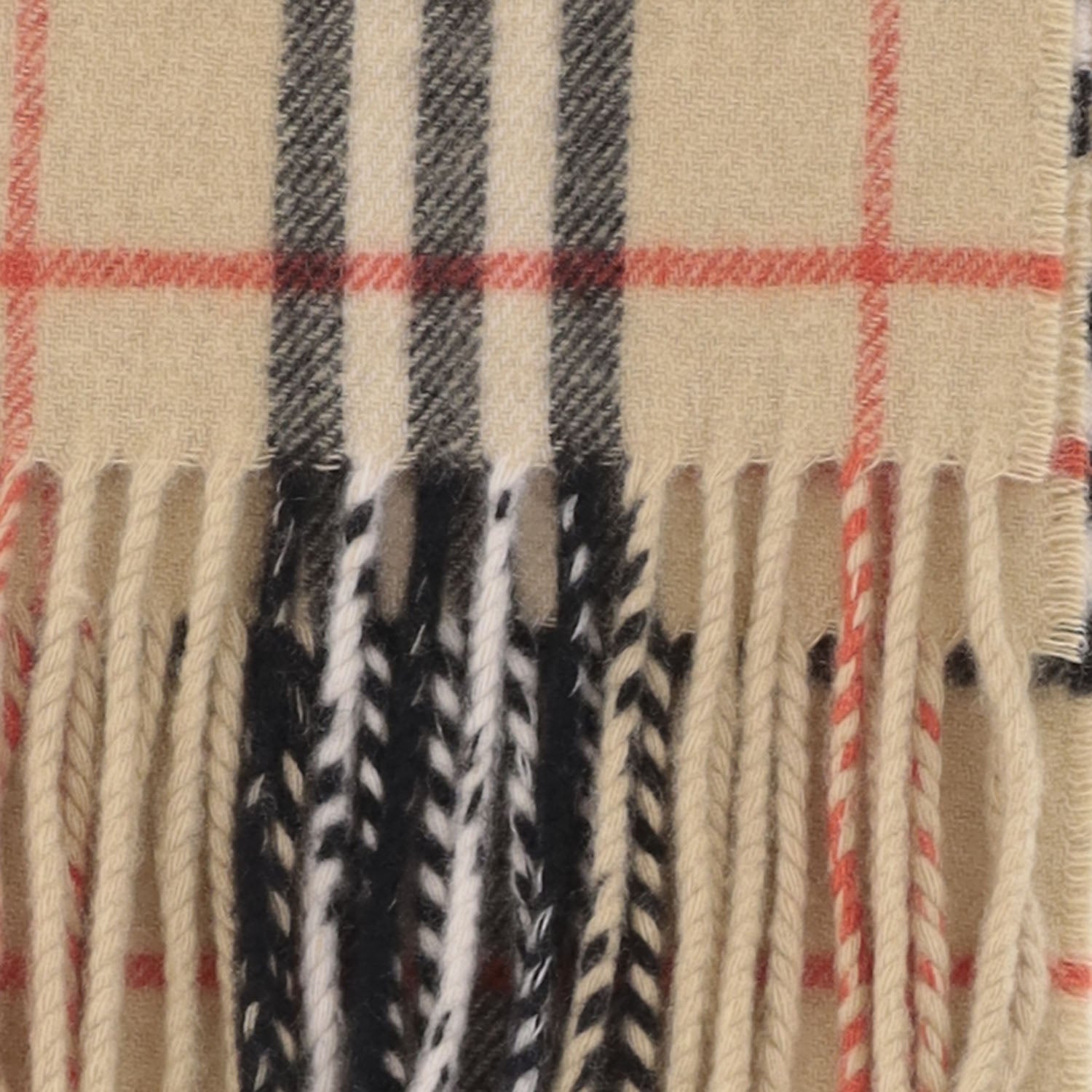 SCIARPA IN CASHMERE CON MOTIVO CHECK 8113377 SAND BURBERRY 