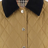 GIUBBOTTO TRAPUNTATO CON COLLETTO IN VELLUTO 8122745 CAMEL BURBERRY 