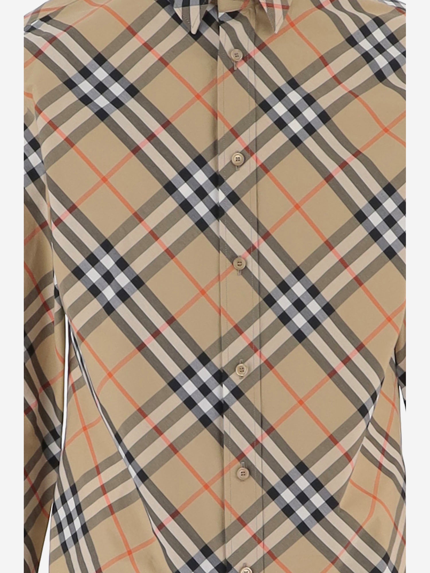 CAMICIA IN COTONE CON MOTIVO CHECK 8123166 SANDIPCHECK BURBERRY 