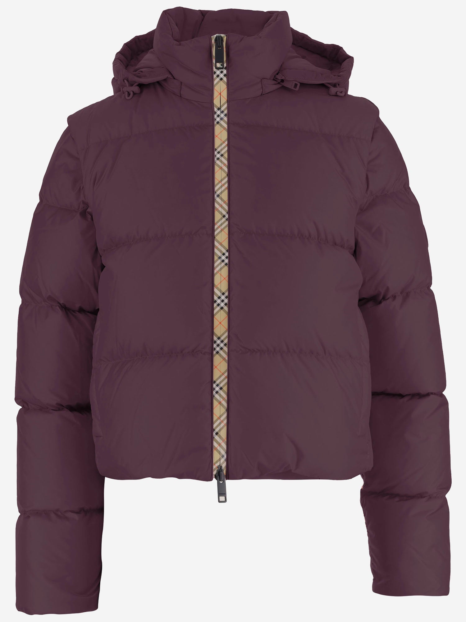 PIUMINO IMBOTTITO IN NYLON CON MANICHE REMOVIBILI 8129492 VINEYARDRED BURBERRY 