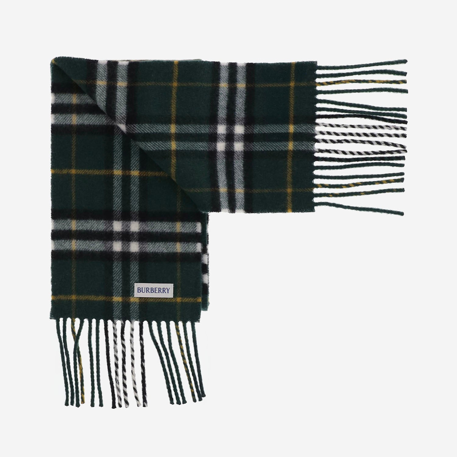 SCIARPA CHECK IN CASHMERE 8130286 DARKFERNGREEN BURBERRY 