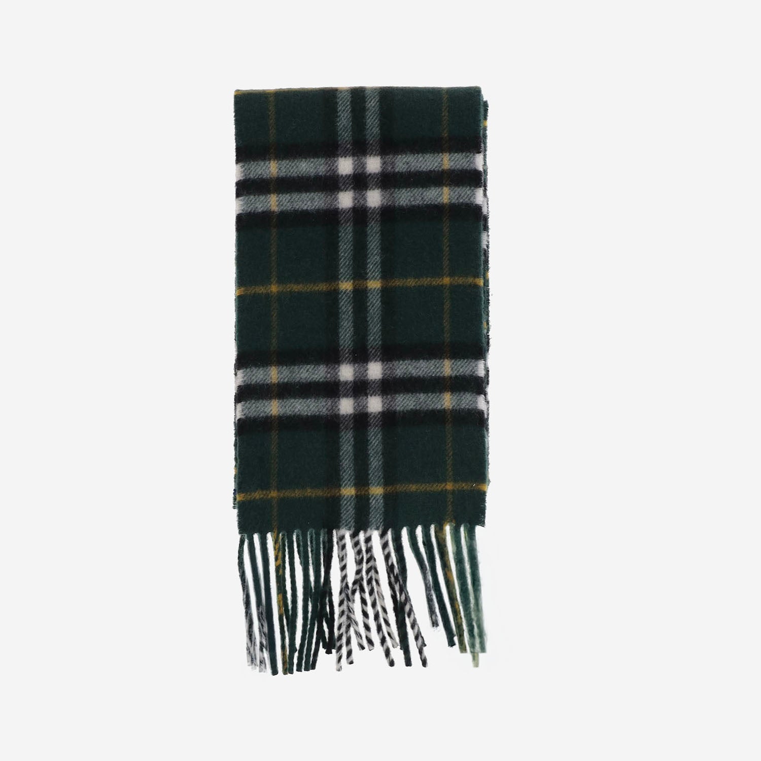 SCIARPA CHECK IN CASHMERE 8130286 DARKFERNGREEN BURBERRY 