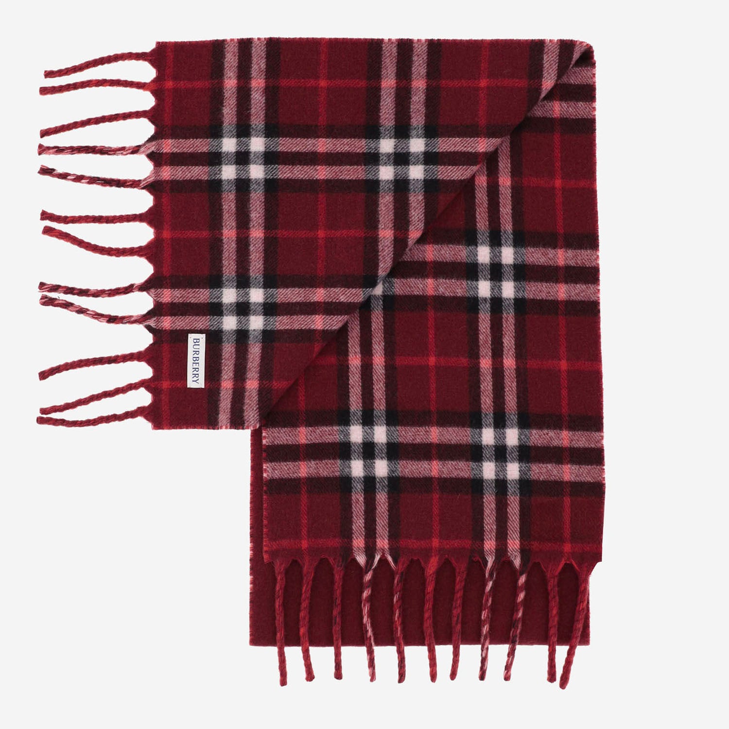 SCIARPA REVERSIBILE IN CASHMERE CON LOGO 8130401 OXBOOLDRED BURBERRY 