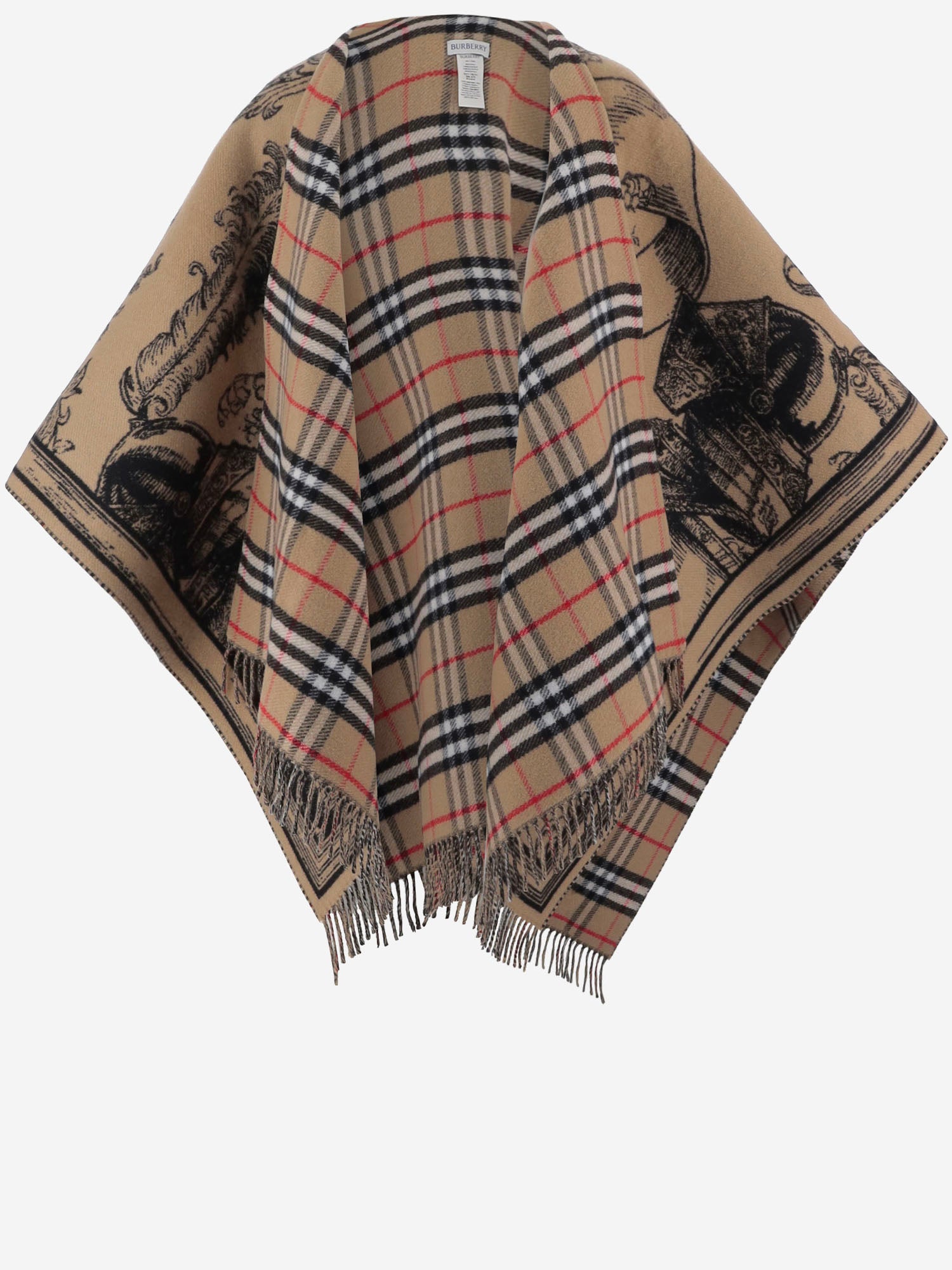 Mantella reversibile in lana 8130447 ARCHIVEBEIGE BURBERRY 