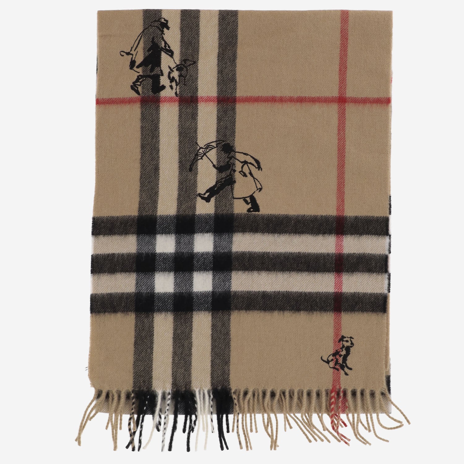 SCIARPA IN CASHMERE CON MOTIVO CHECK 8131138 ARCHIVEBEIGE BURBERRY 