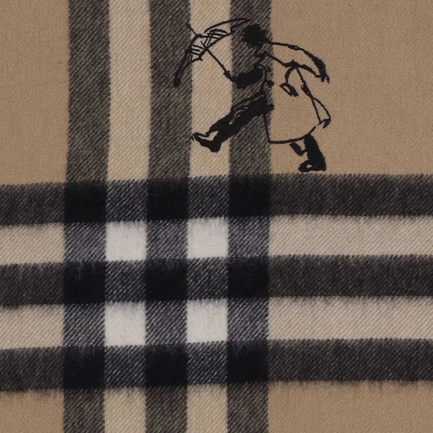 SCIARPA IN CASHMERE CON MOTIVO CHECK 8131138 ARCHIVEBEIGE BURBERRY 