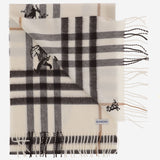 SCIARPA IN CASHMERE CON MOTIVO CHECK 8131139 PEBBLEWHITE BURBERRY 