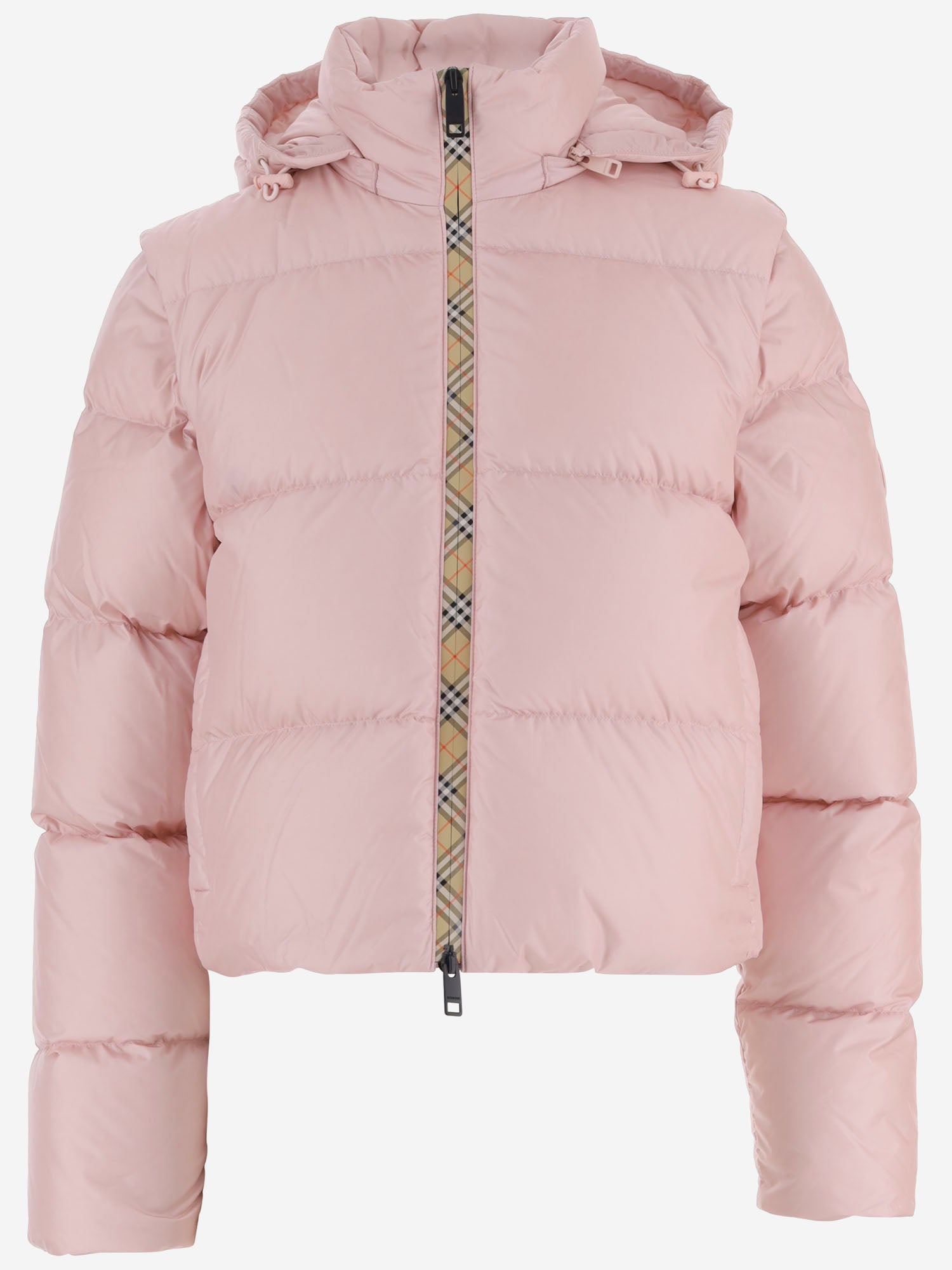 PIUMINO IMBOTTITO IN NYLON CON MANICHE REMOVIBILI 8131356 PEONYPINK BURBERRY 