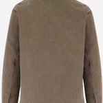 GIACCA IN VELLUTO DI COTONE A COSTE 8131446 SEPIABROWN BURBERRY 