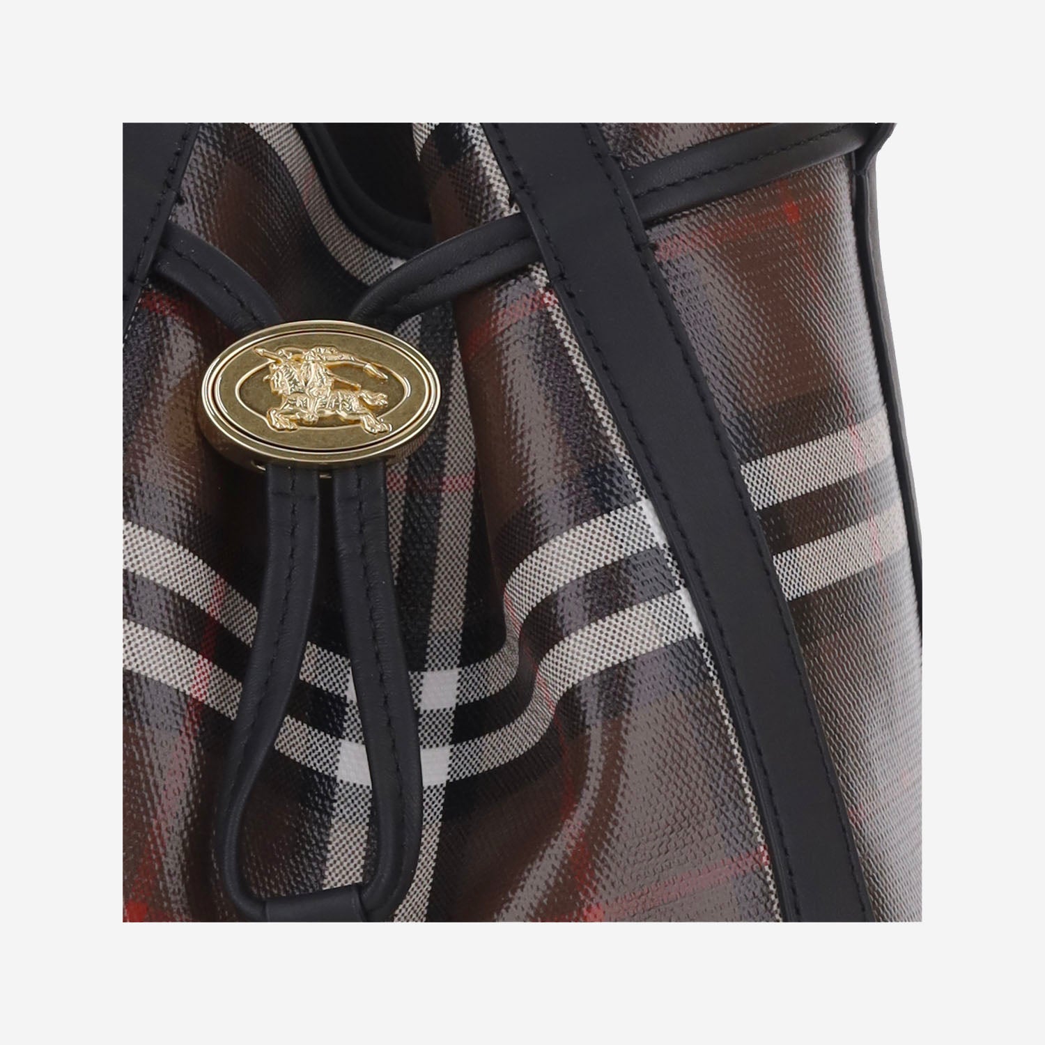 Borsa a secchiello Check mini 8131476 CHOCOLATEBROWN BURBERRY 
