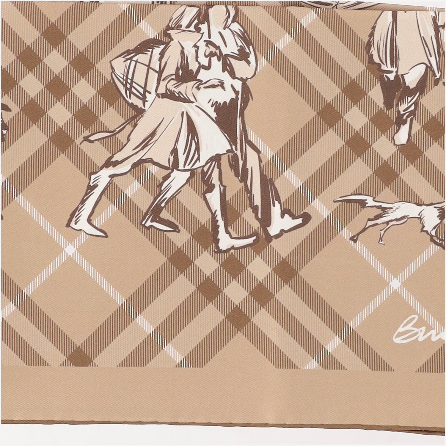 FOULARD IN TWILL DI SETA CON MOTIVO CHECK 8131637 FINCHBEIGE BURBERRY 