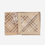 FOULARD IN TWILL DI SETA CON MOTIVO CHECK 8131637 FINCHBEIGE BURBERRY 
