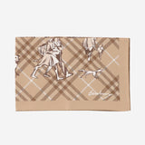 FOULARD IN TWILL DI SETA CON MOTIVO CHECK 8131637 FINCHBEIGE BURBERRY 