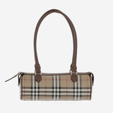 BORSA A SPALLA BAULETTO IN COTONE A MOTIVO CHECK 8131736 ARCHIVEBEIGE BURBERRY 