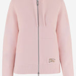 Felpa in misto cashmere stretch con logo 8131779 BOUQUET BURBERRY 