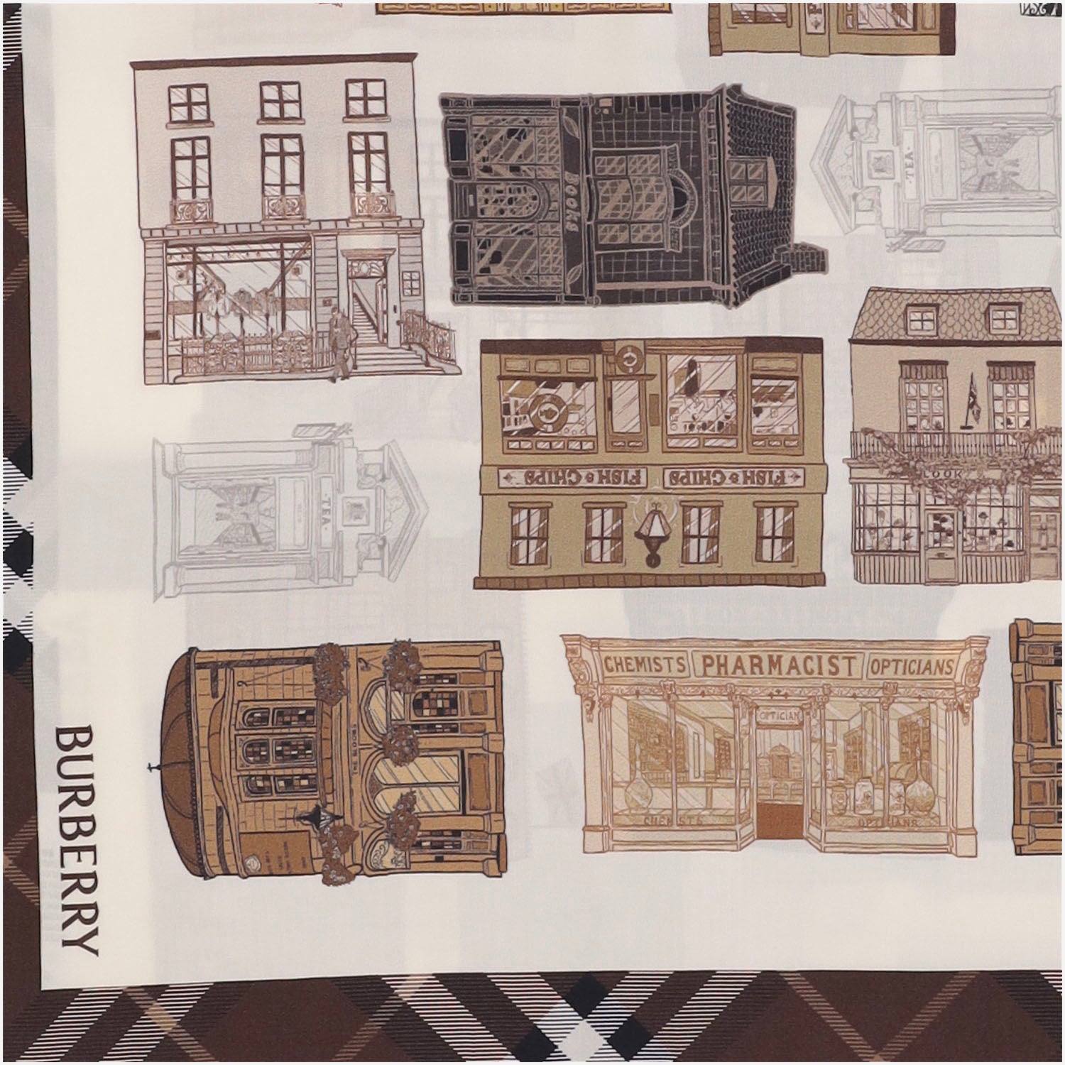 FOULARD IN TWILL DI SETA CON MOTIVO CHECK 8132065 FINCHBEIGE BURBERRY 