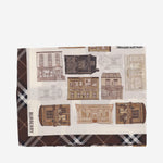 FOULARD IN TWILL DI SETA CON MOTIVO CHECK 8132065 FINCHBEIGE BURBERRY 