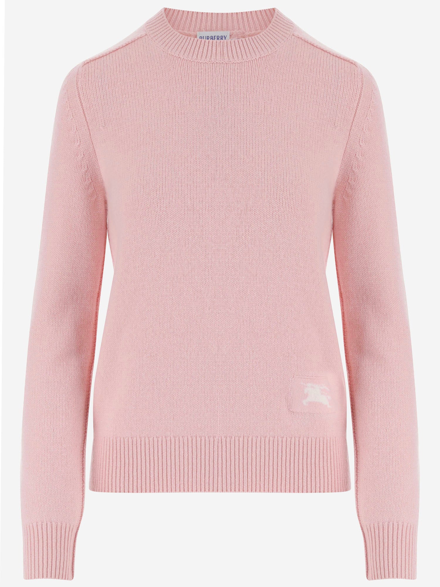 MAGLIONE IN CASHMERE STRETCH 8132214 PEONYPINK BURBERRY 
