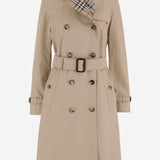 TRENCH LUNGO IN COTONE 8132309 HONEYBEIGE BURBERRY 