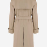 TRENCH LUNGO IN COTONE 8132309 HONEYBEIGE BURBERRY 