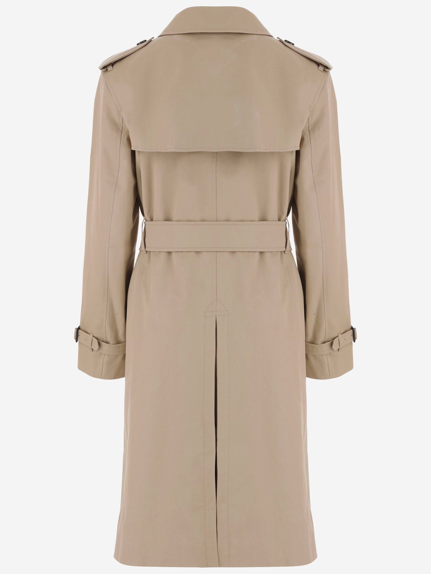 TRENCH LUNGO IN COTONE 8132309 HONEYBEIGE BURBERRY 
