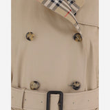TRENCH LUNGO IN COTONE 8132309 HONEYBEIGE BURBERRY 