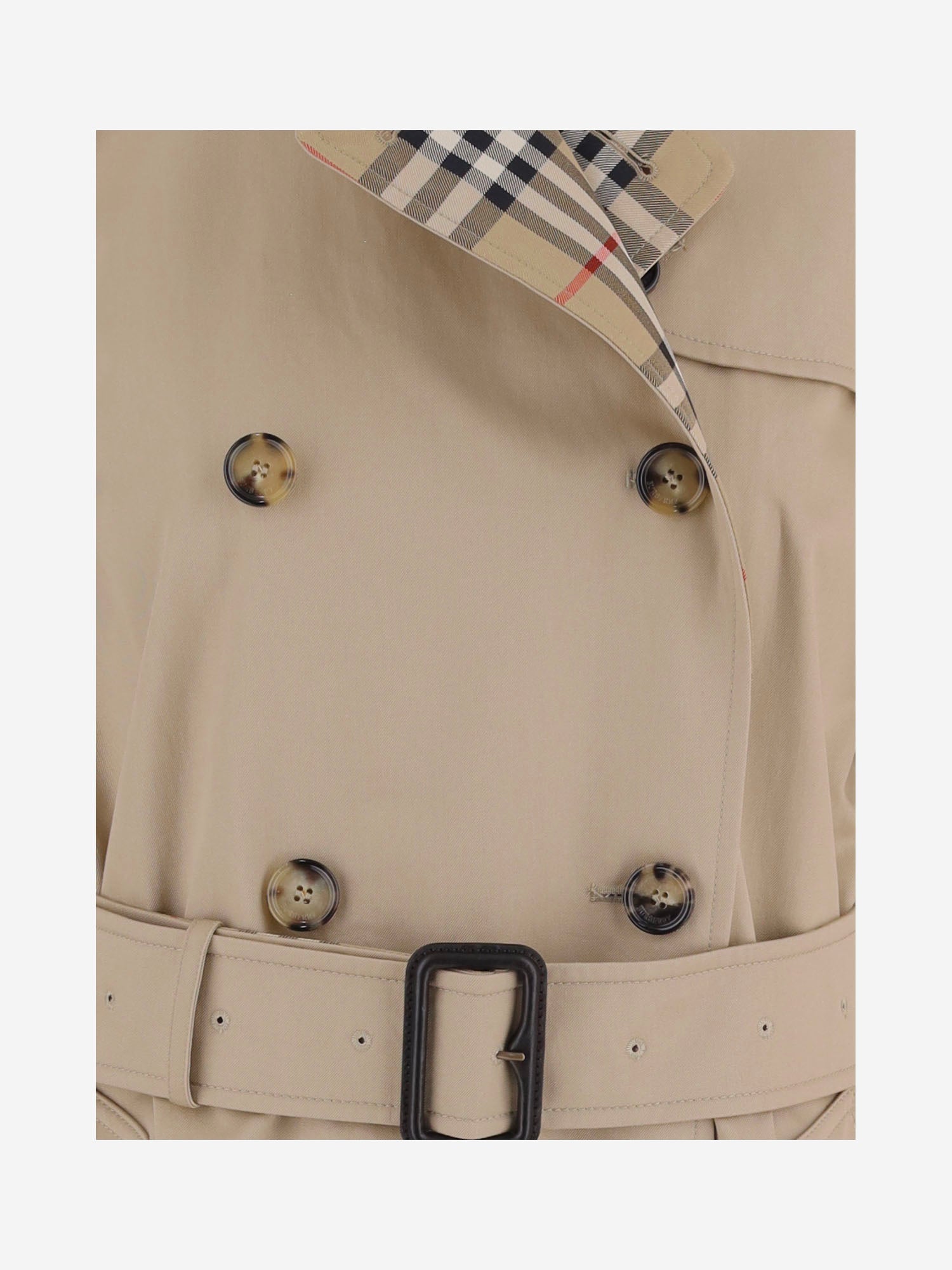 TRENCH LUNGO IN COTONE 8132309 HONEYBEIGE BURBERRY 