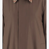 CAPPOTTO IN COTONE CON COLLETTO CHECK 8132359 MINK BURBERRY 