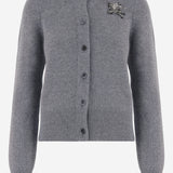 CARDIGAN IN LANA E CASHMERE 8132458 GREYMELANGE BURBERRY 